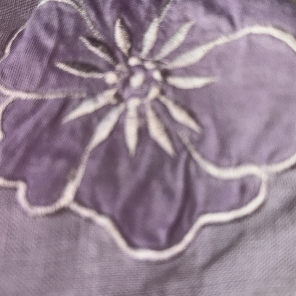 Hearts Desire Linen Tunic Lavender Embroidered Coastal Grandma Lagenlook Top L - Picture 14 of 14